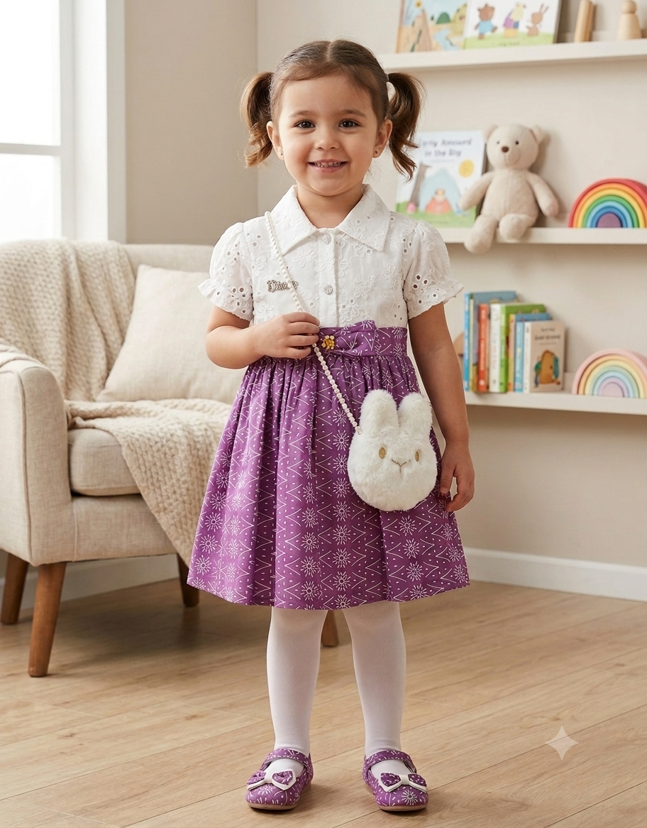 Royal Purple Chicken Kari Frock by Eman Collection