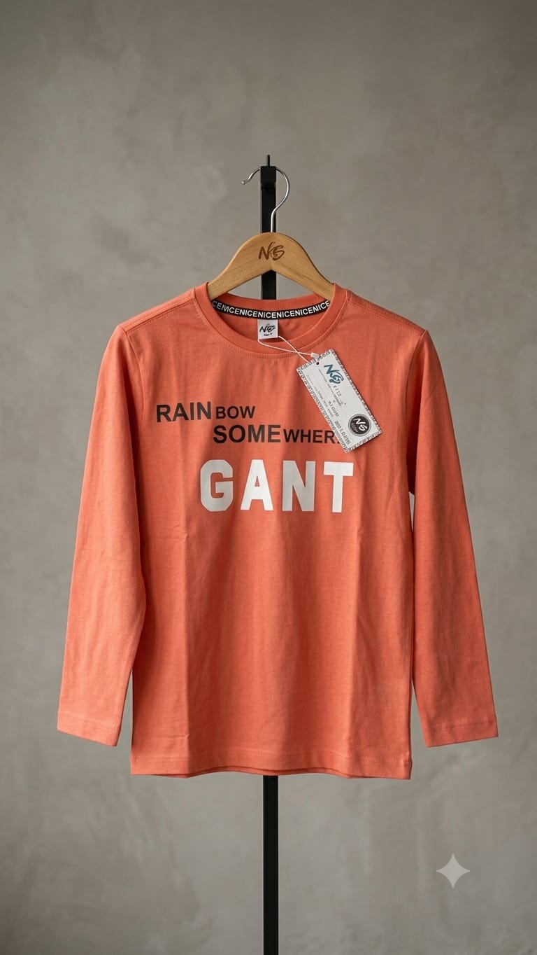 Kids Gant Full Sleeve Shirt Orange