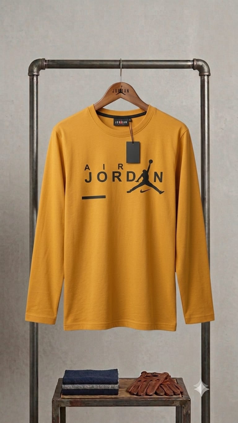 Kids Air Jordan Full Sleeve Shirt Yellow