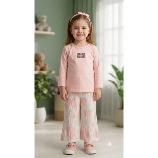 Girls Mini Mini Ribbed Sweatshirt Set Soft Pink