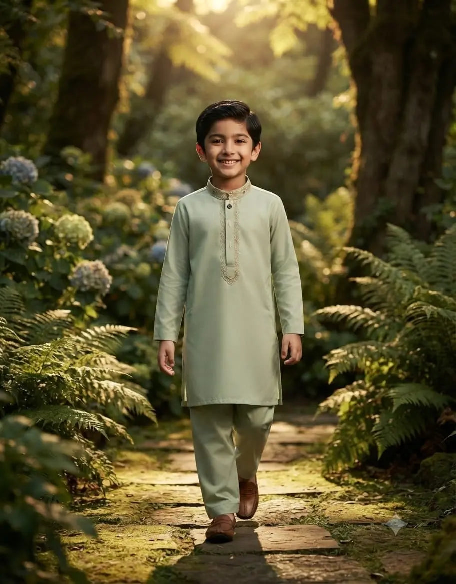Kurta_Shalwar_Boy_8_Years_Light_Green