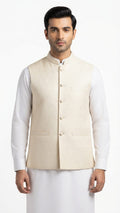 cream-white-diamond-jacquard-waistcoat Eman Collections Talagang