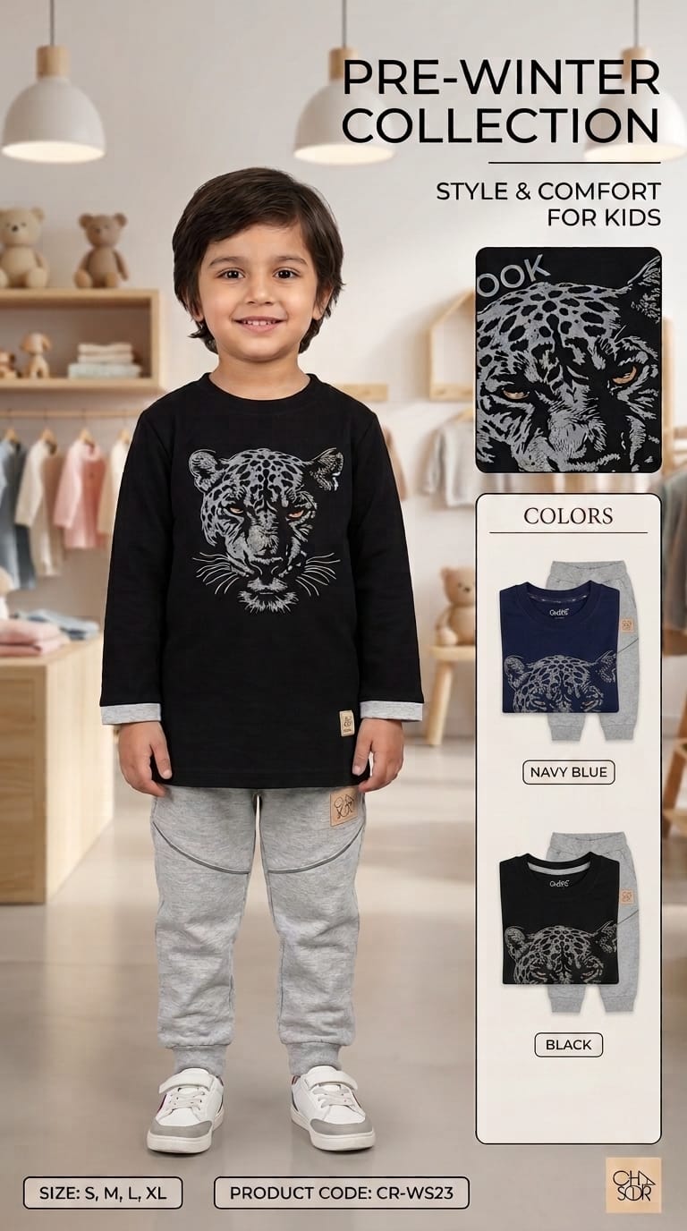 Leopard Style & Comfort Kids Tracksuit | Pre-Winter Collection